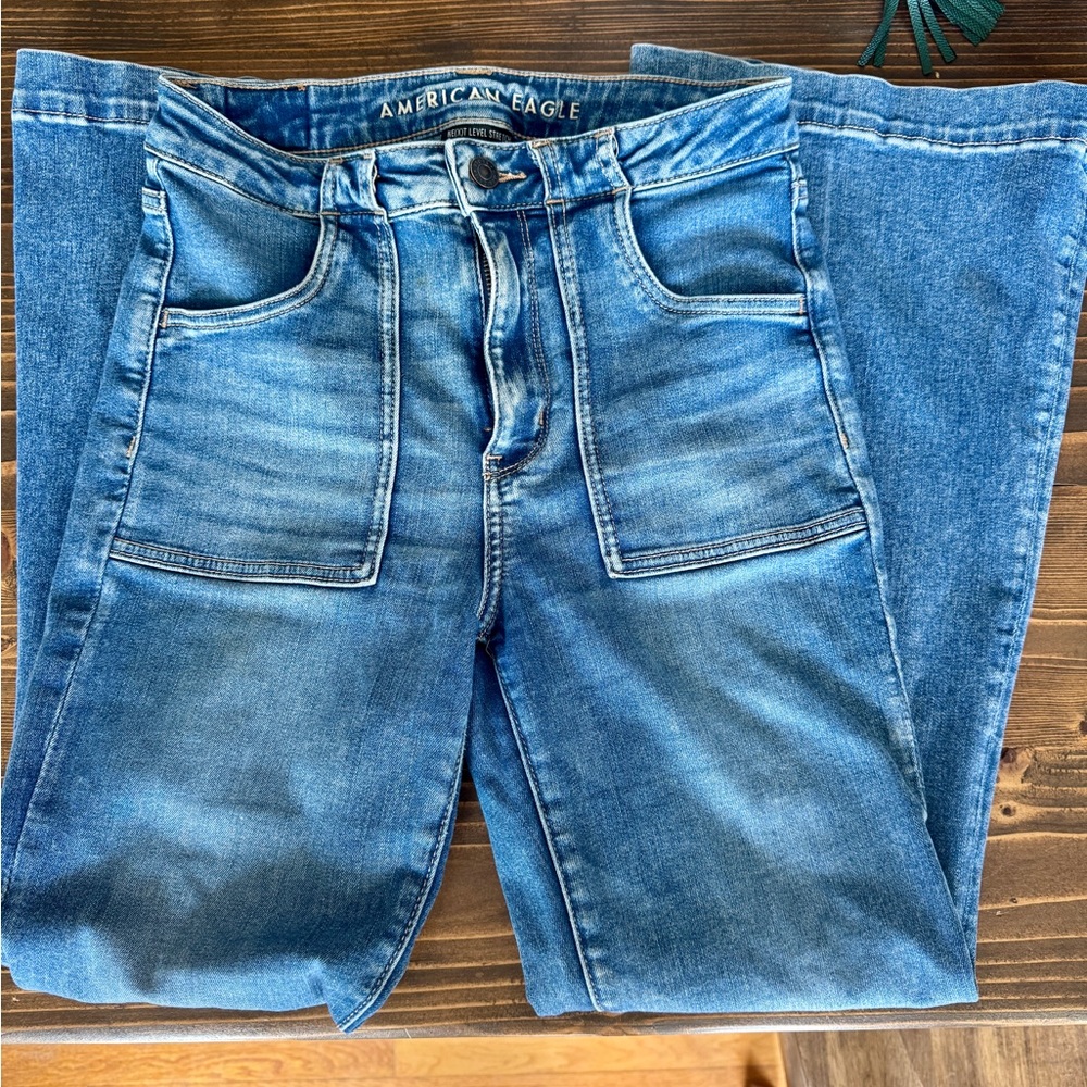 American Eagle Outfitters Mid Wash Flare Jeans